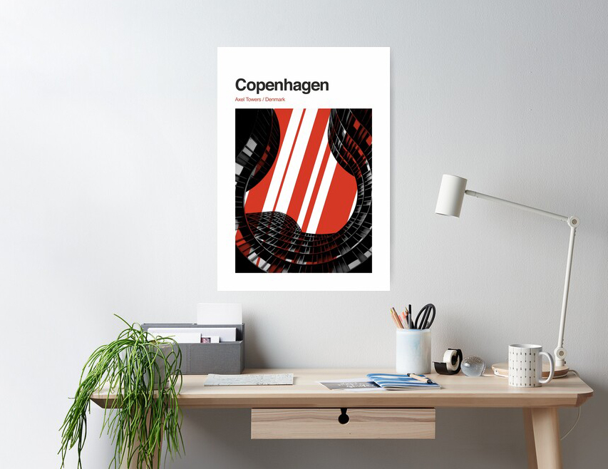 Copenhagen Axel Towers Poster